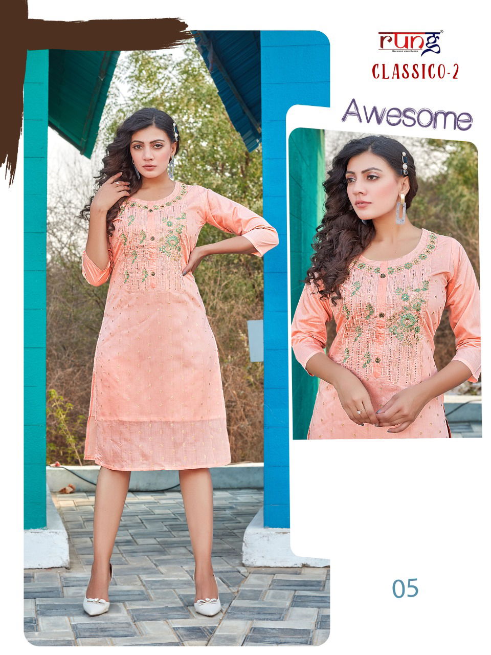 Rung Classico 2 New Fancy Wear Designer Kurti Collection
